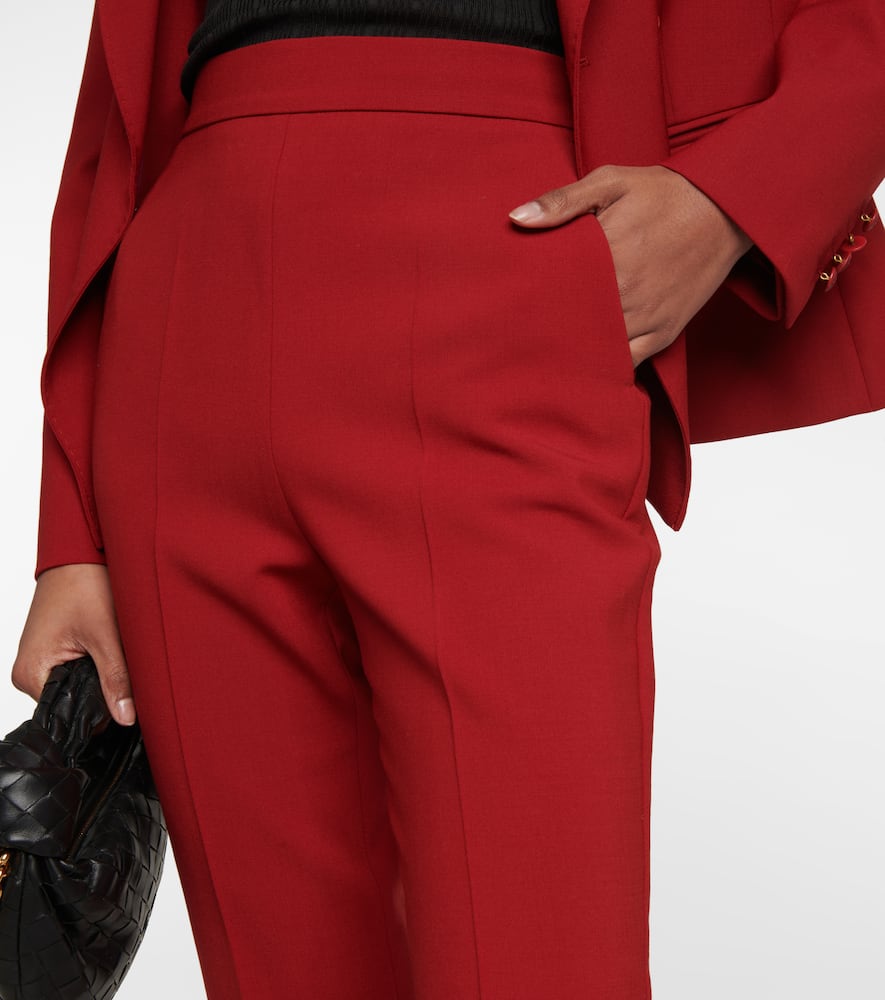 Max Mara Nepeta Ankle Pants In Rosso
