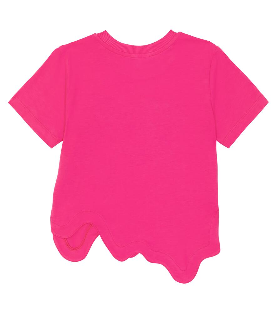 Moschino Bedrucktes T-shirt Aus Baumwolle In Pink