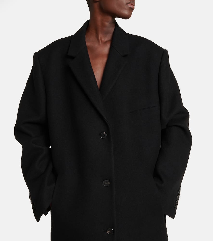 Shop The Row Ardon Oversized Wool-blend Coat In Black