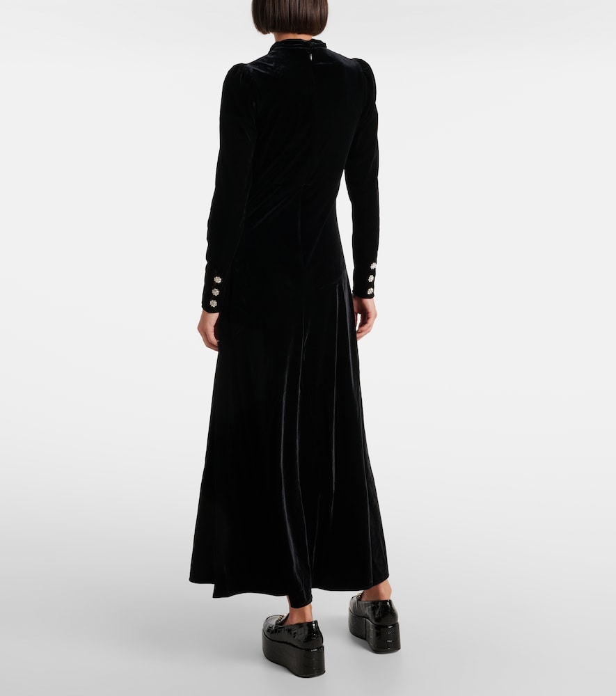 Ganni Ganni Midikleid Aus Samt 