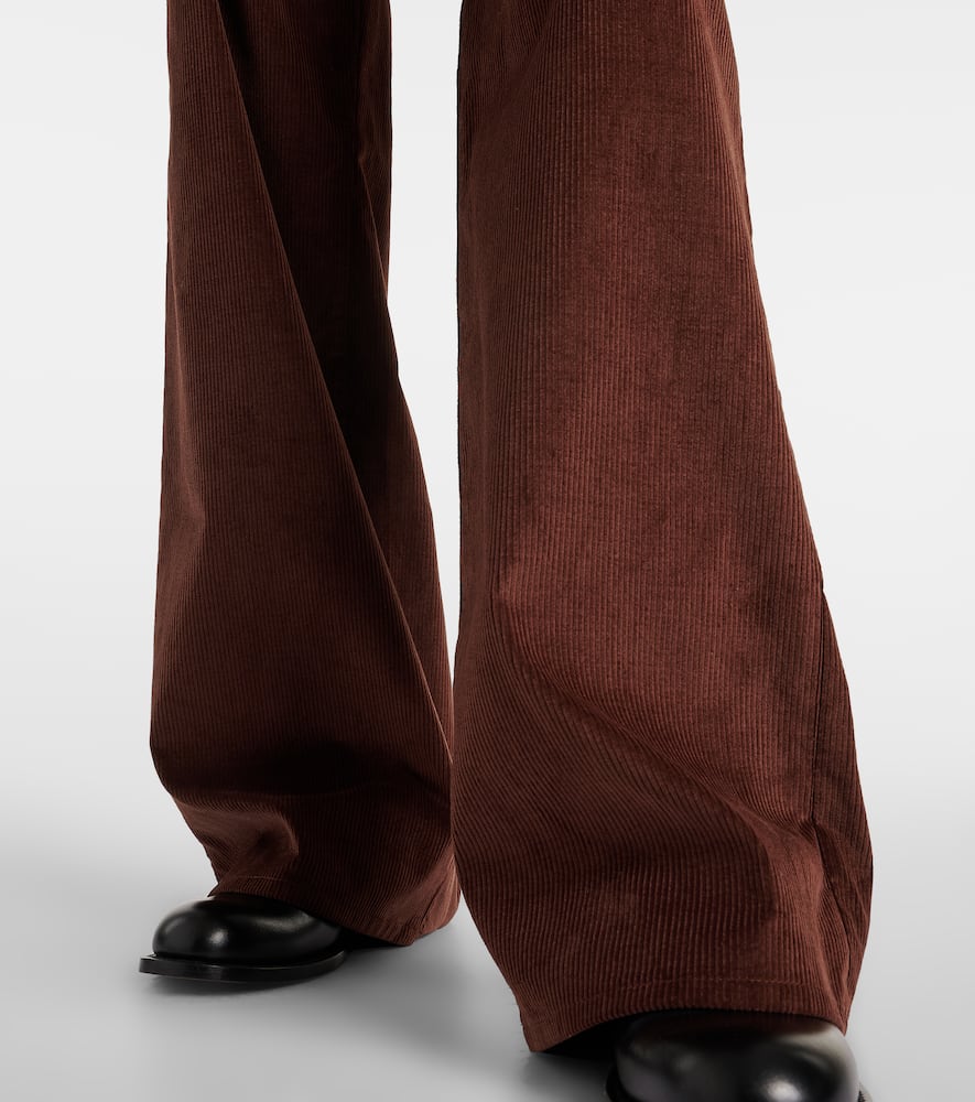 The Row Eglitta Corduroy Straight Trousers In Brown
