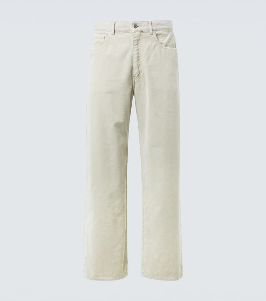 Cotton corduroy wide-leg pants