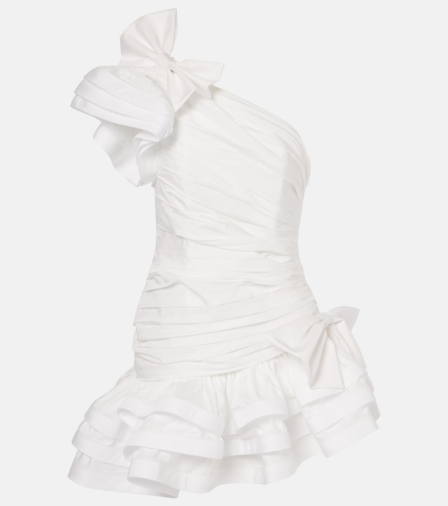 Alessandra Rich Ruffled taffetta minidress