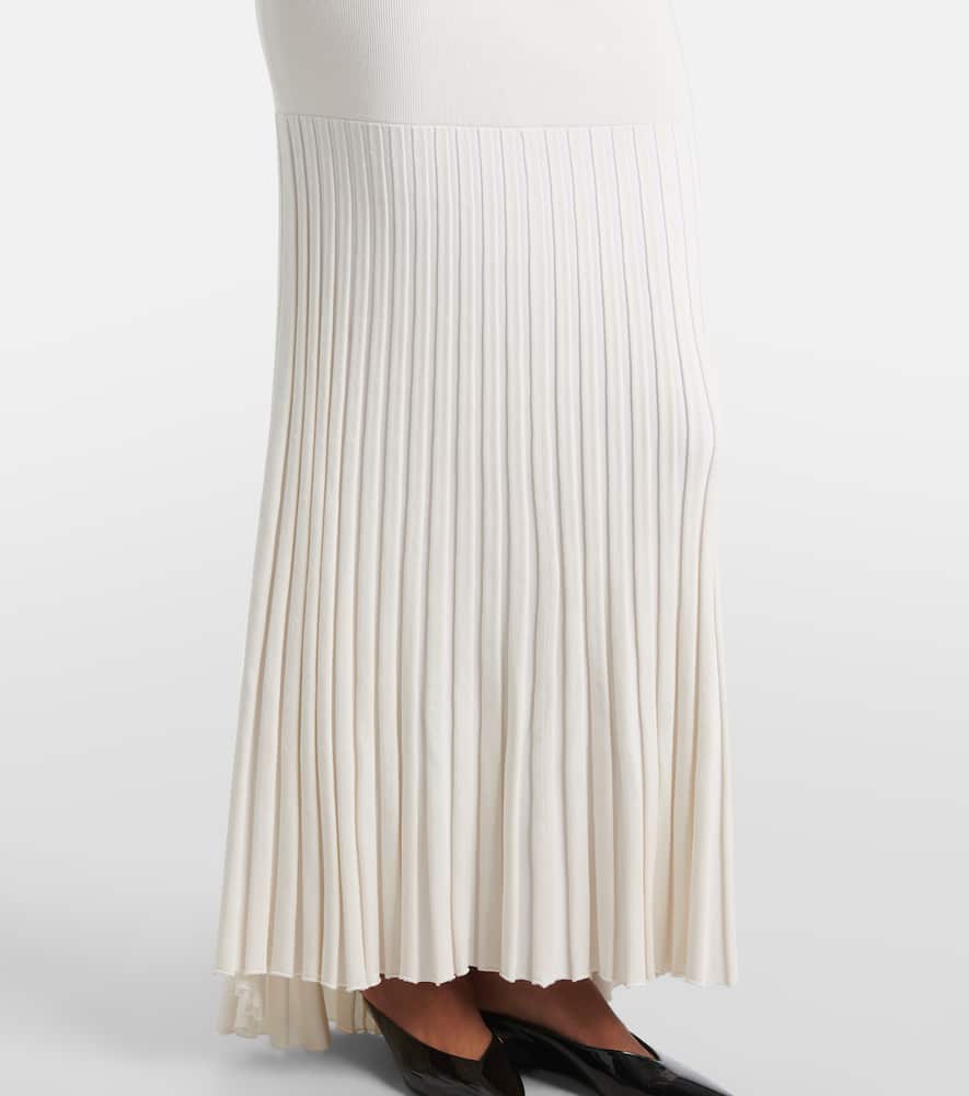 Galvan Off-the-shoulder Beaded-chain Open-back Satin Gown In White