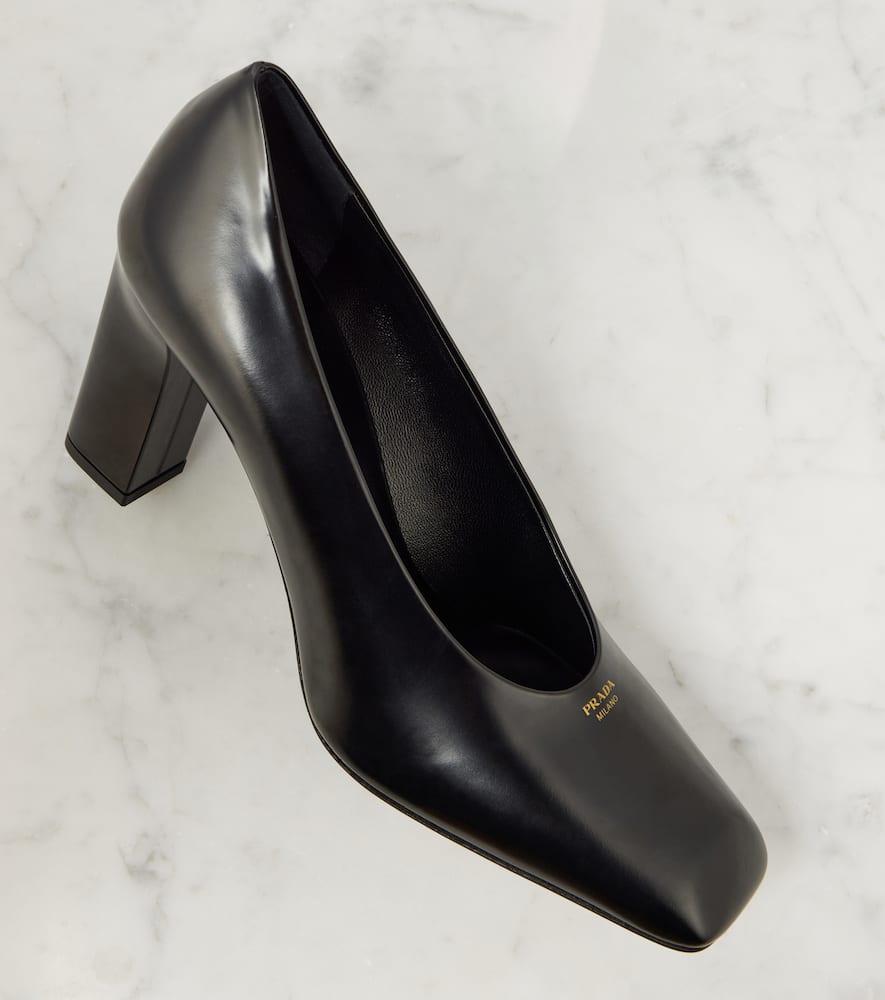 Prada Brushed Leather Pumps In Schwarz | ModeSens