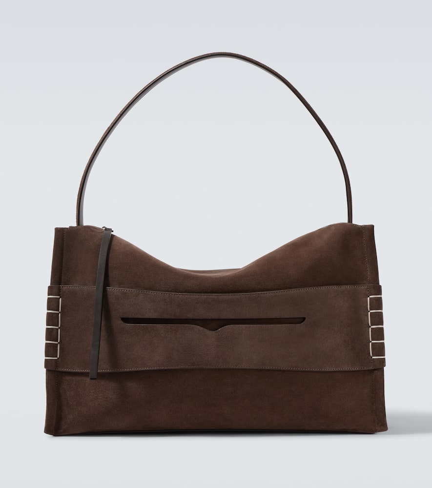 Loafer Large suede shoulder bag