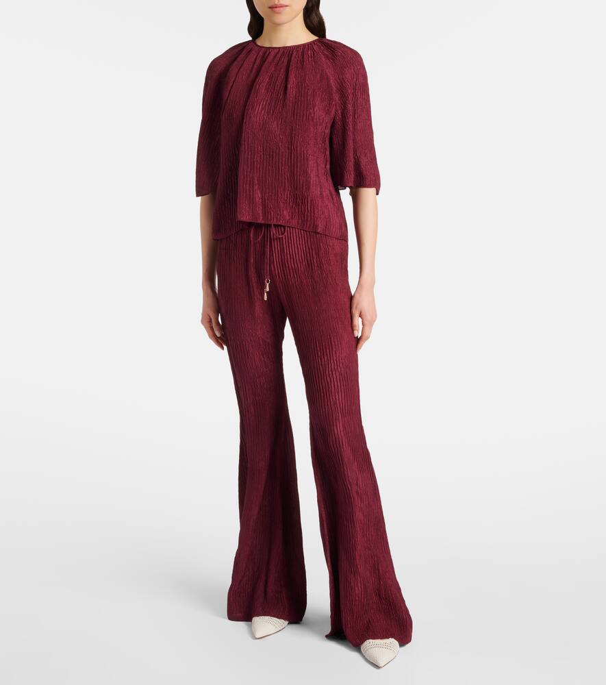 Gabriela Hearst Nula Silk Top In Burgundy