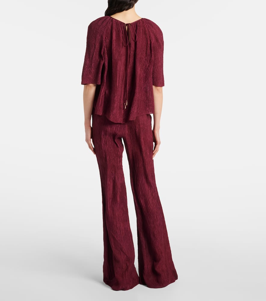 Gabriela Hearst Nula Silk Top In Burgundy