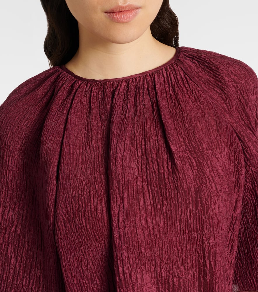 Gabriela Hearst Nula Silk Top In Burgundy