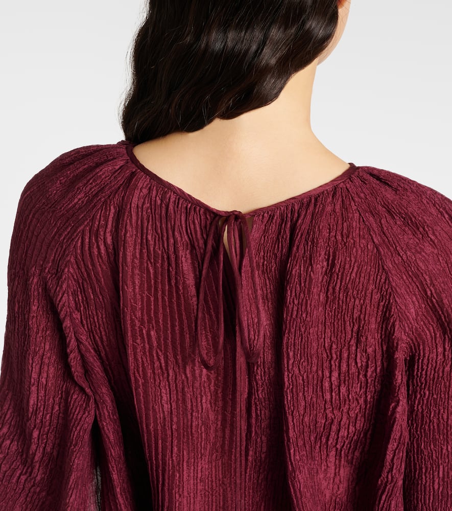 Gabriela Hearst Nula Silk Top In Burgundy