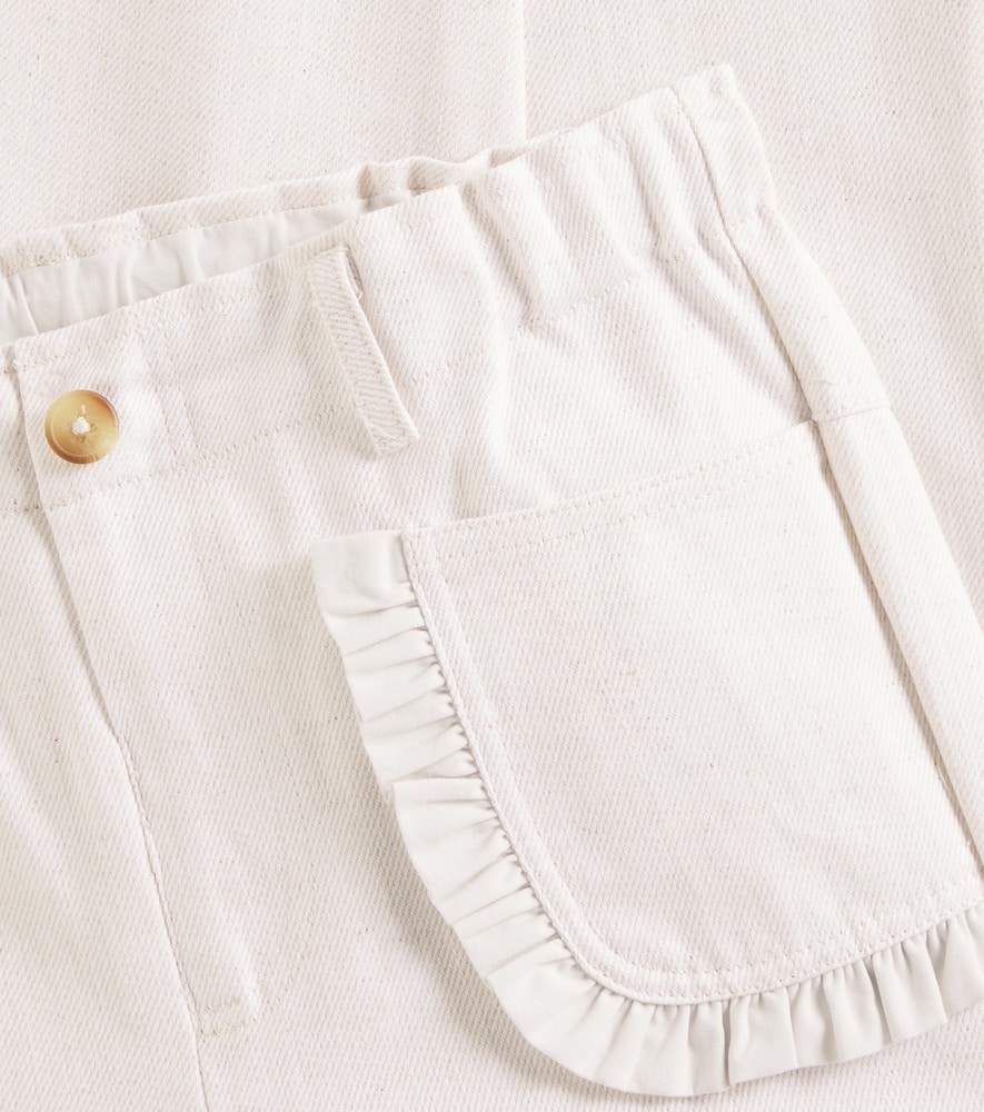 Donsje Josefine Cotton And Linen Pants In White