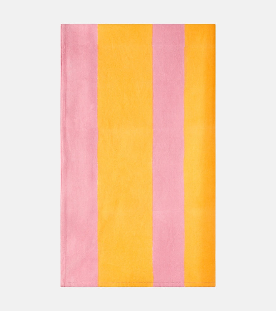 Striped cotton tablecloth