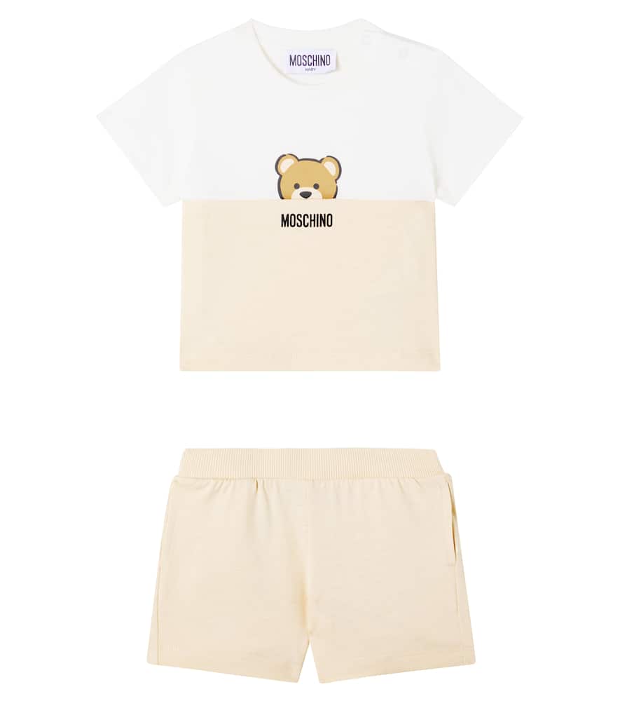 Moschino Kids Baby cotton jersey T-shirt and shorts set