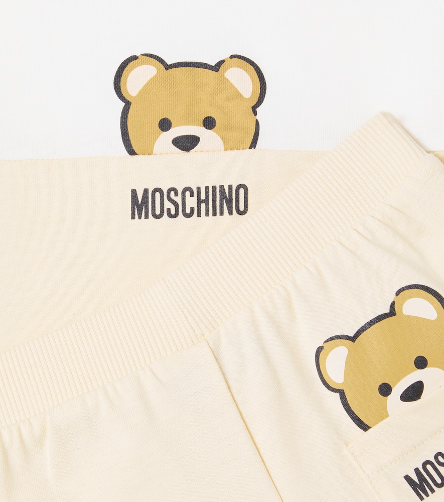 MOSCHINO BABY COTTON JERSEY T-SHIRT AND SHORTS SET