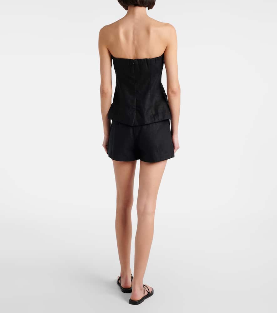 FAITHFULL STRAPLESS LINEN TOP