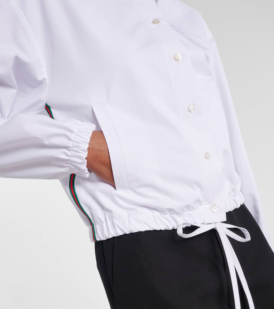 Gucci Web Stripe Cotton Poplin Shirt