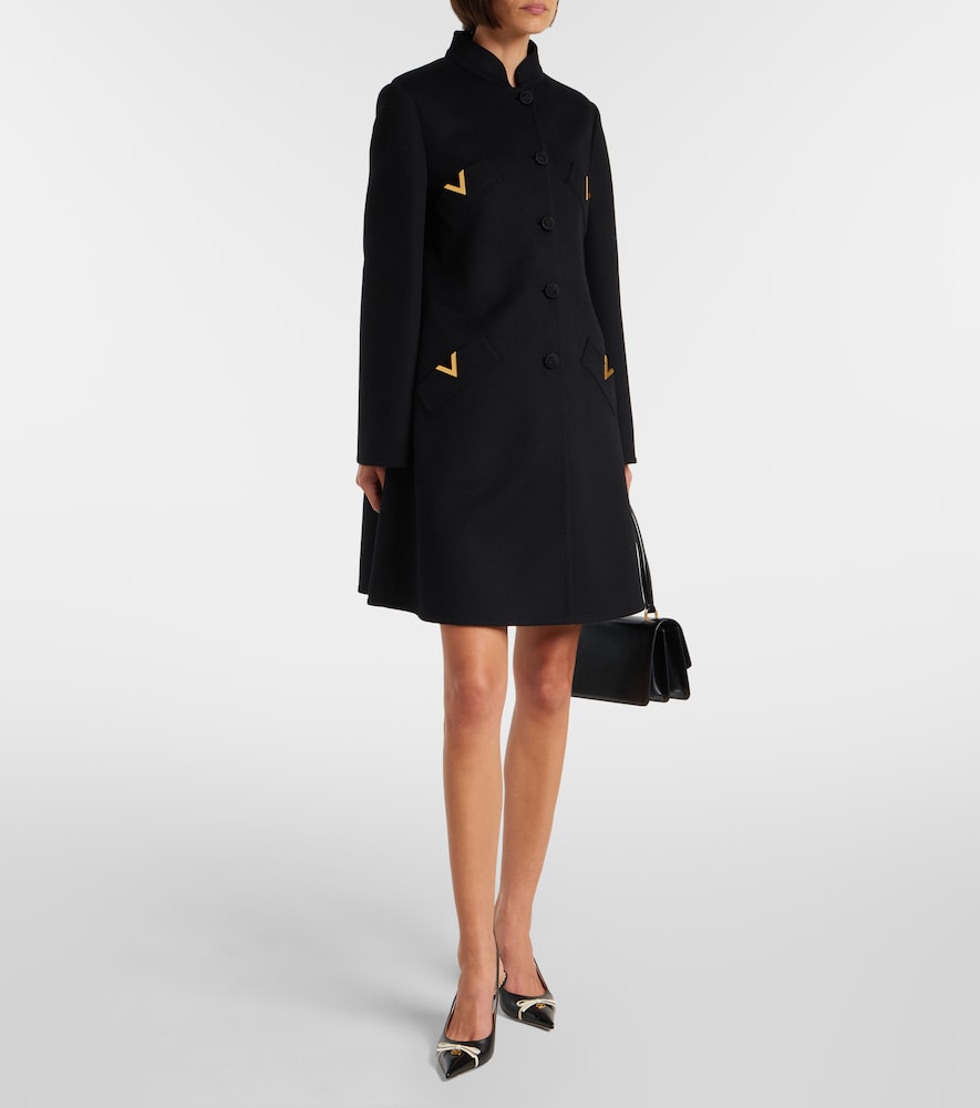  Valentino Valentino Vgold Wool And Cashmere Coat 