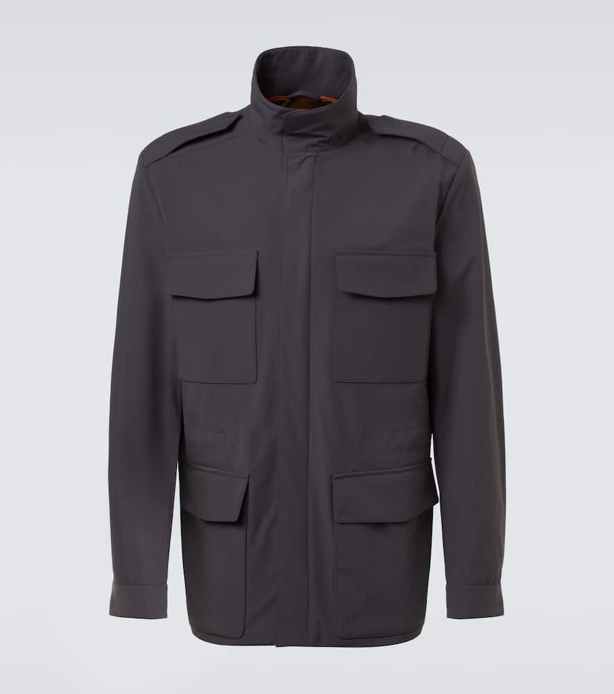 Tod's Field Jacket In Gray
