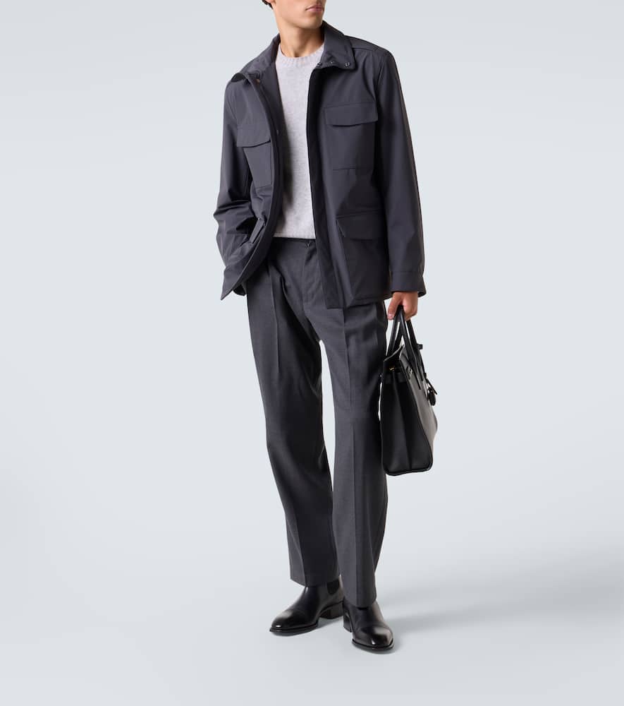 Tod's Field Jacket In Gray
