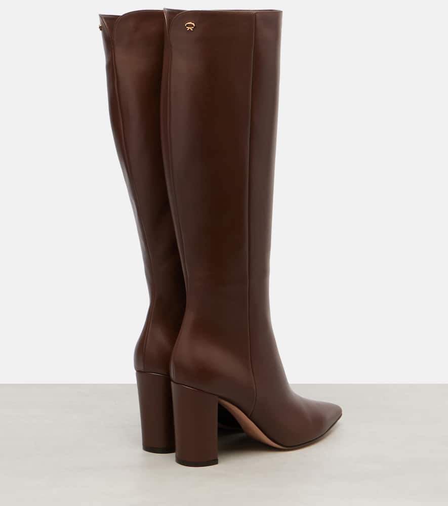 Gianvito Rossi Lyell 85 Leather Boots In Blue
