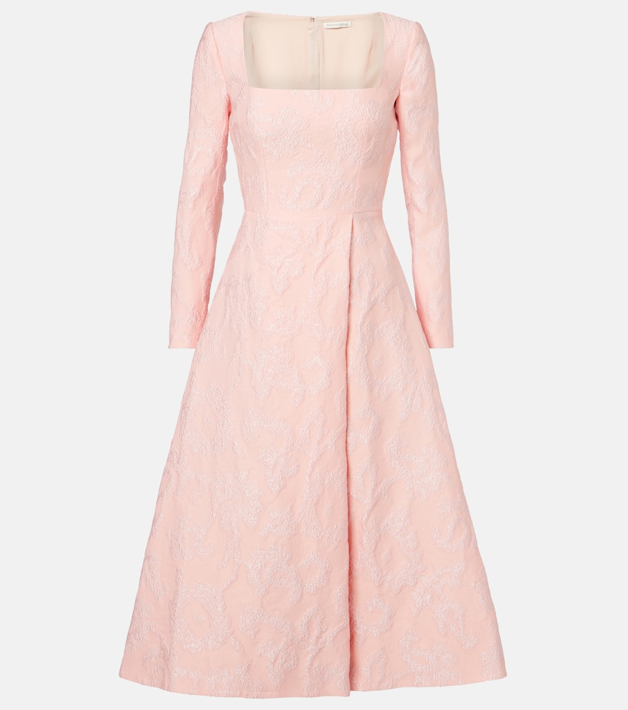 Emilia Wickstead Abito midi Glenda in jacquard di crêpe