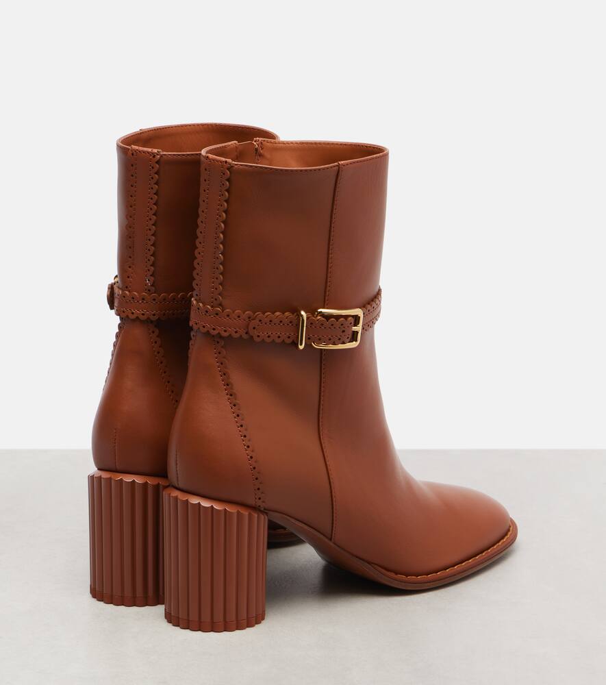 Zimmermann Eddie 70 Leather Ankle Boots In Brown