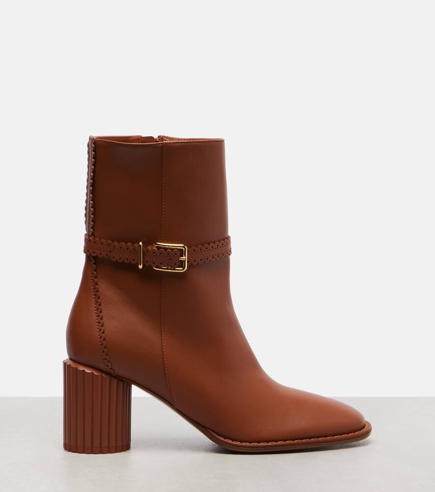 Zimmermann Eddie 70 Leather Ankle Boots In Brown