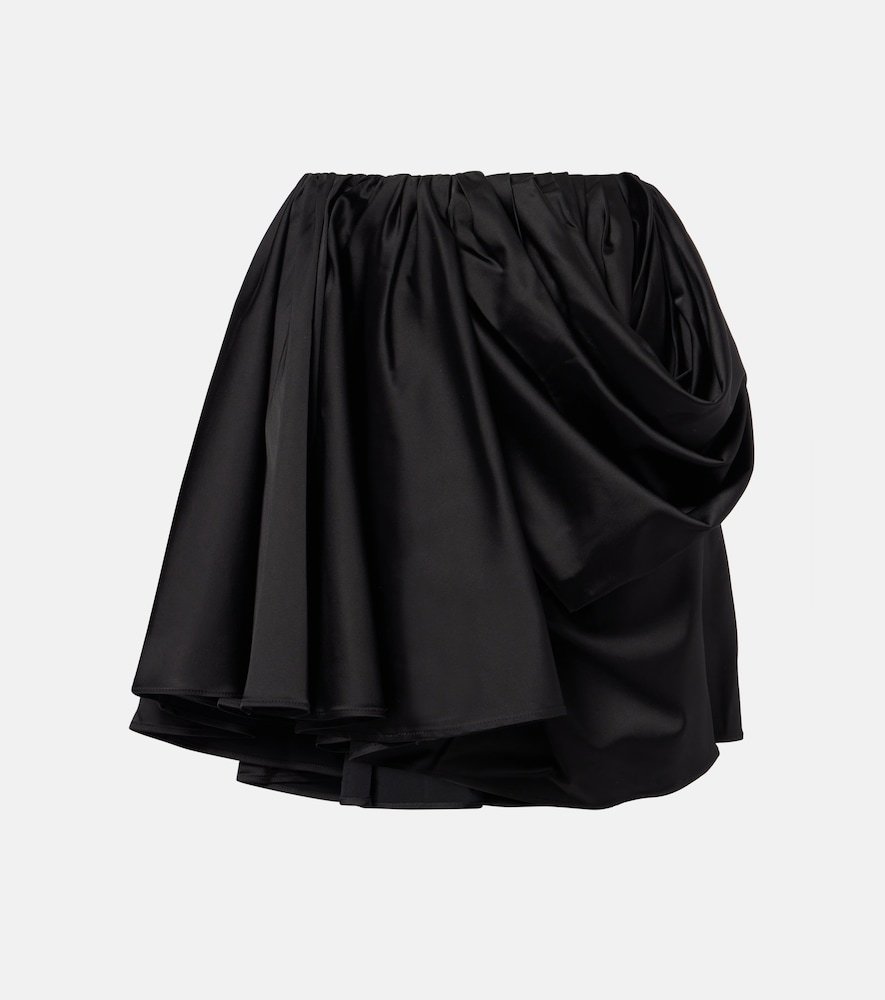 Ganni Women's Black Draped Miniskirt UK Size 12 - Mytheresa