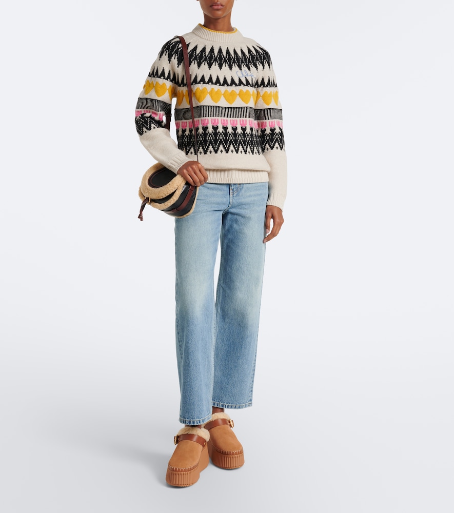 Chloé Nama 80 Suede Platform Mules