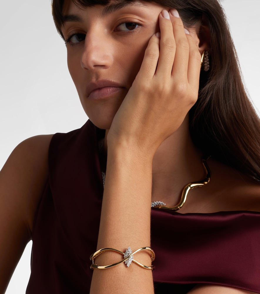 Yeprem Golden Strada 18kt yellow and white gold cuff bracelet with diamonds