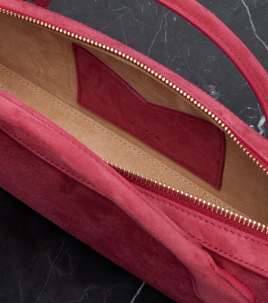 Alaïa Le Teckel Suede Clutch In Pink