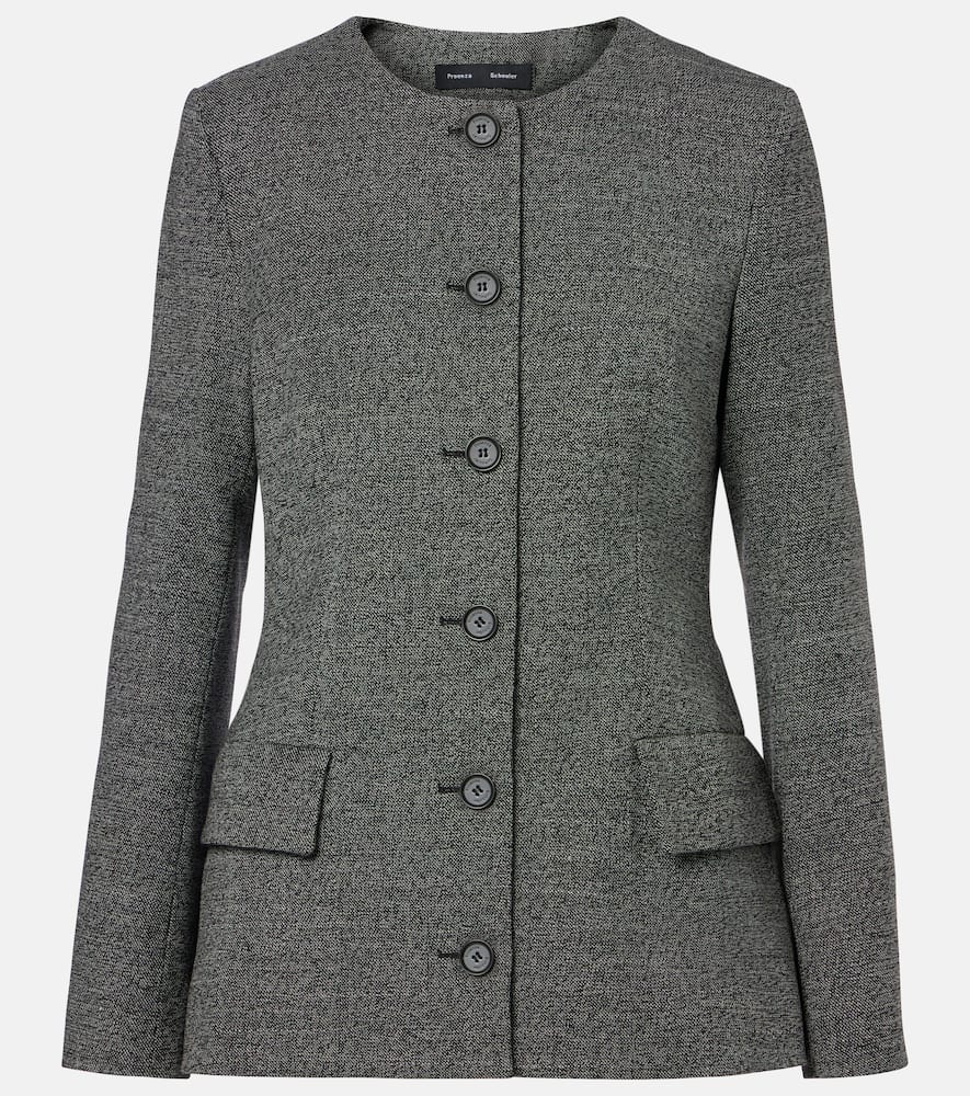 Proenza Schouler Annemarie Button-fastening Jacket In Gray