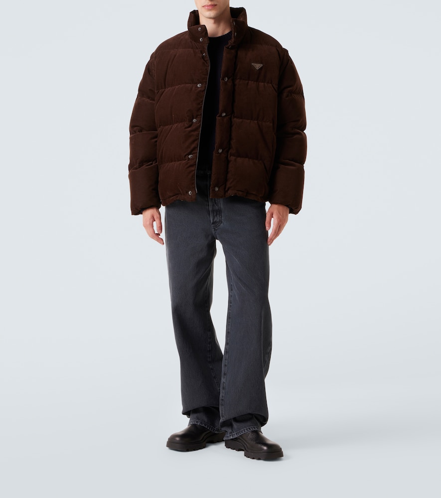  Prada Prada Daunenjacke Aus Baumwoll-cord 