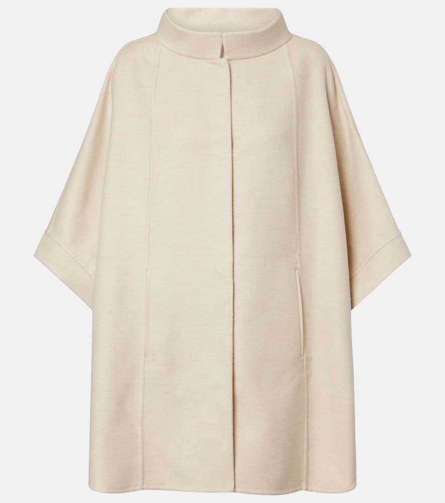 Loro Piana Loro Piana Salzburg leather-trimmed cashmere cape　ロロ ピアーナ ザルツブルク レザートリム カシミア ケープ