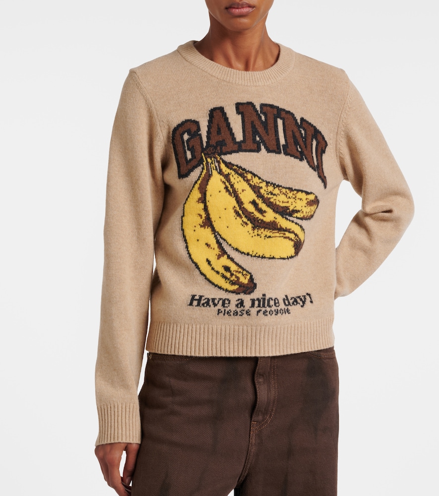  Ganni Ganni Logo Intarsia Sweater 