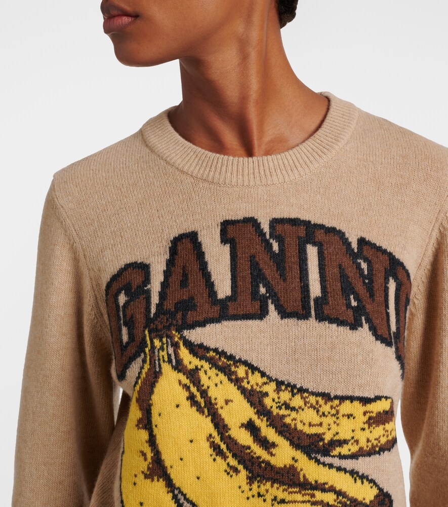  Ganni Ganni Logo Intarsia Sweater 