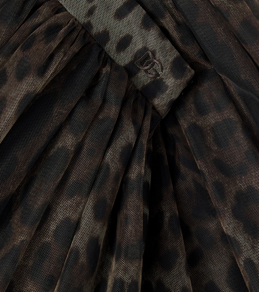  Dolce&gabbana Kids Dolce&gabbana Kids Leopard-print Tulle Skirt 