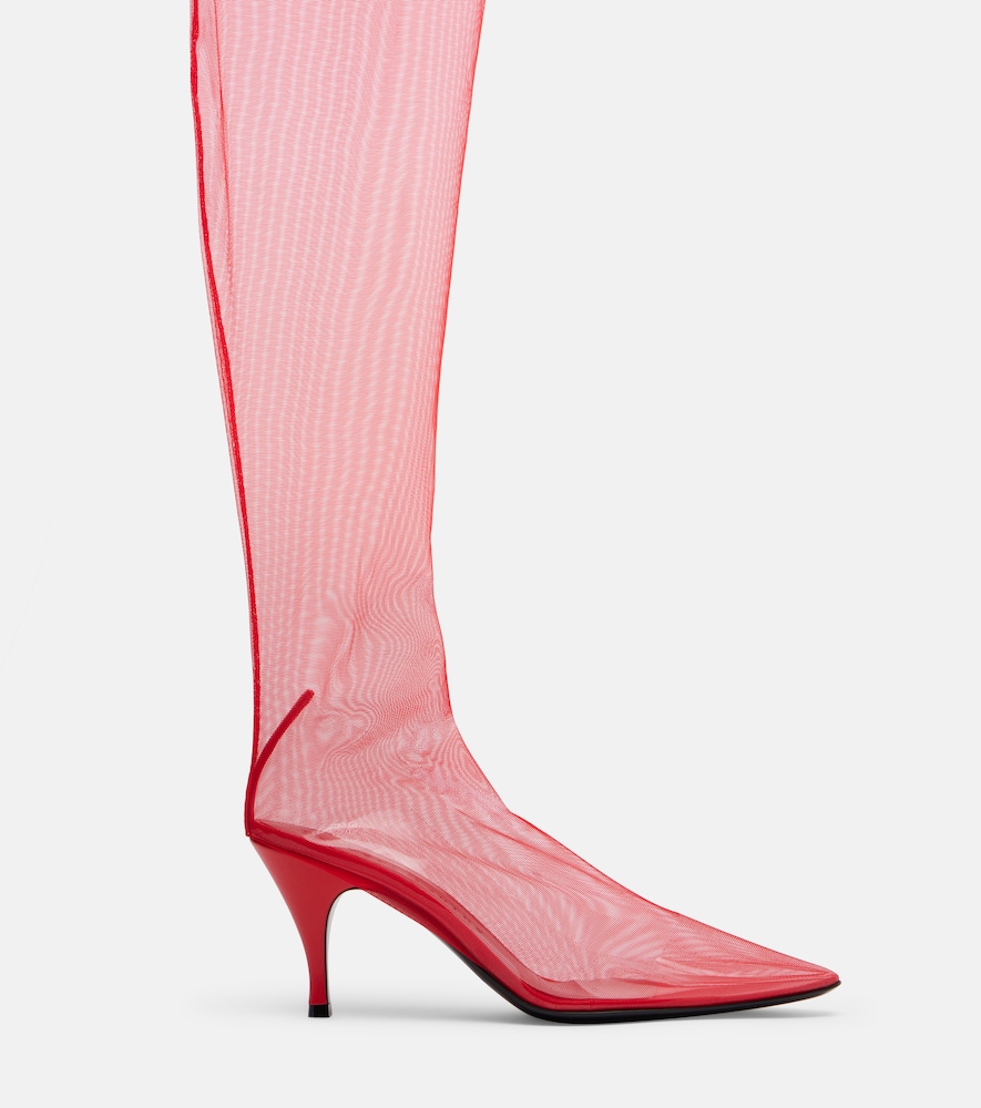 Sheer Perfection Mesh Over-The-Knee Boots