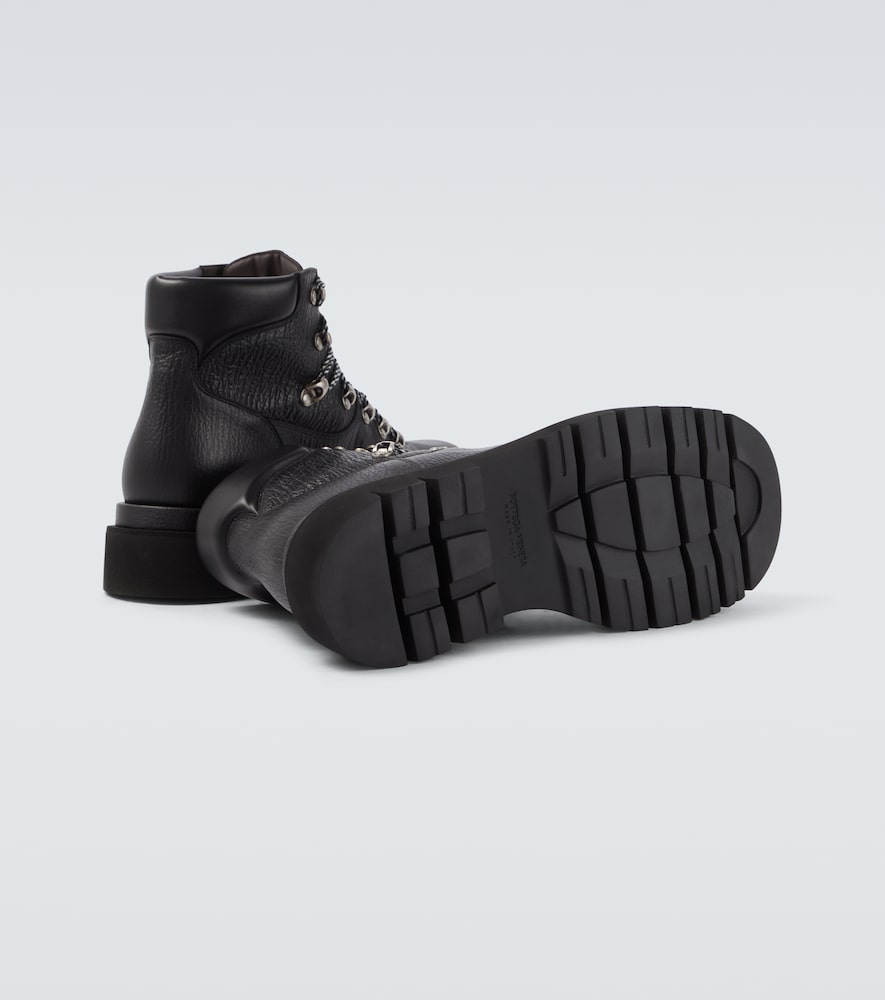 Lug Leather Lace-Up Boots