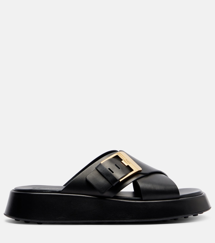  Tod's Tod's Leather Slides 