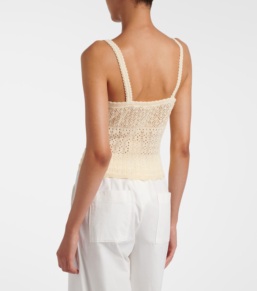  Doen Doen Nadille Pointelle Scalloped Top 