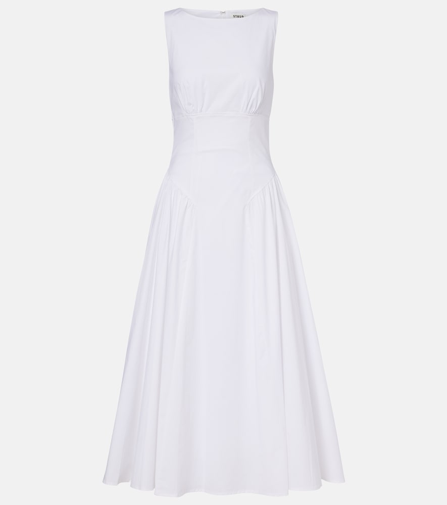 Staud Gwen cotton poplin midi dress
