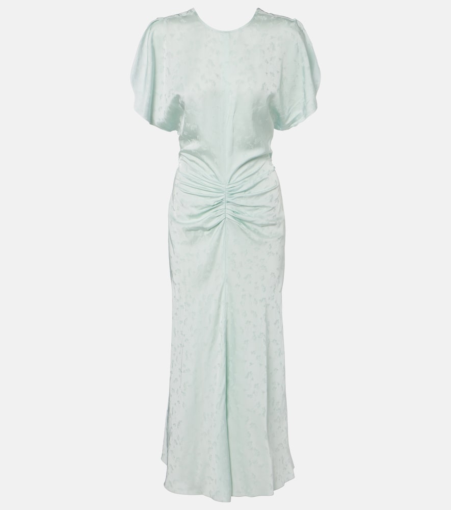 Victoria Beckham Gathered jacquard midi dress