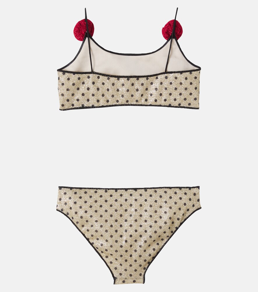  Oseree Kids Osã©ree Kids Lumiã¨re Appliquã© Polka-dot Bikini 