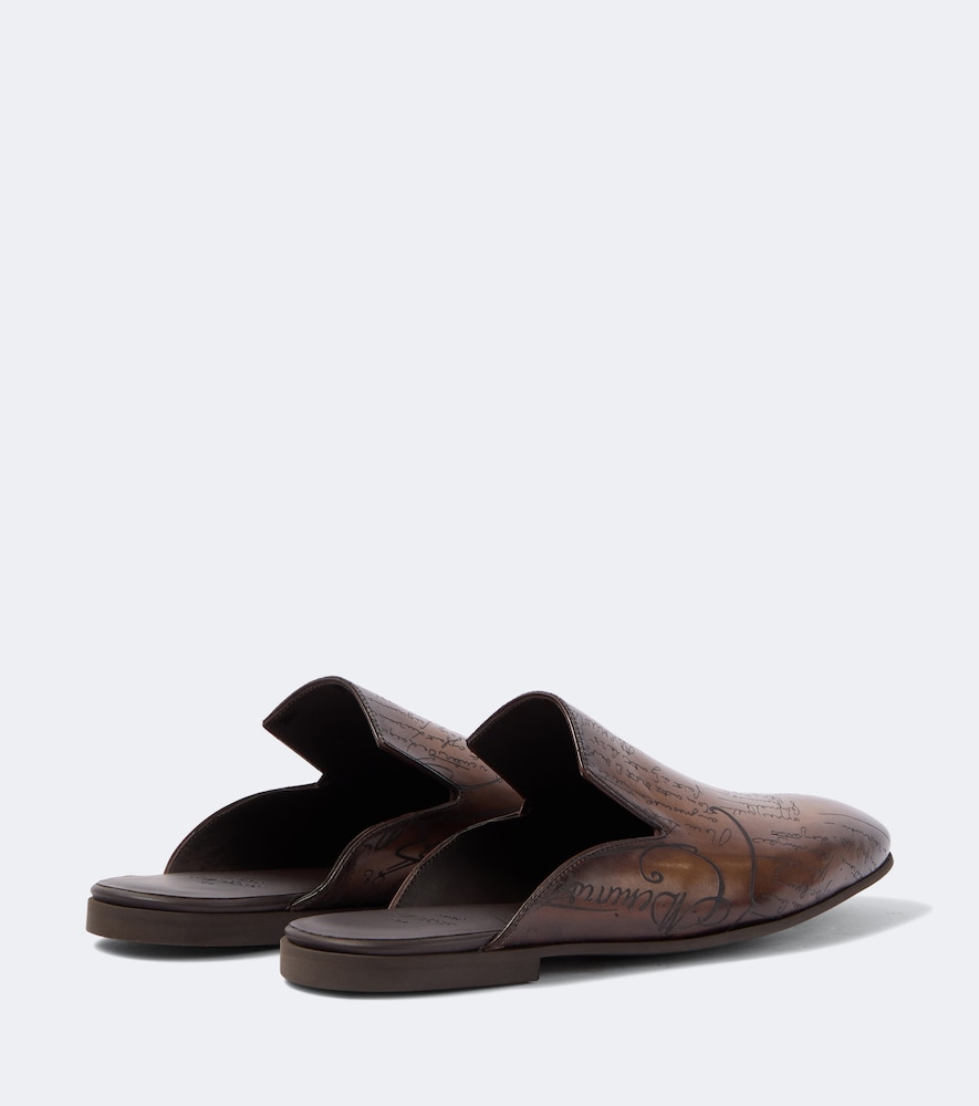  Berluti Berluti Cyrus Scritto Leather Mules 