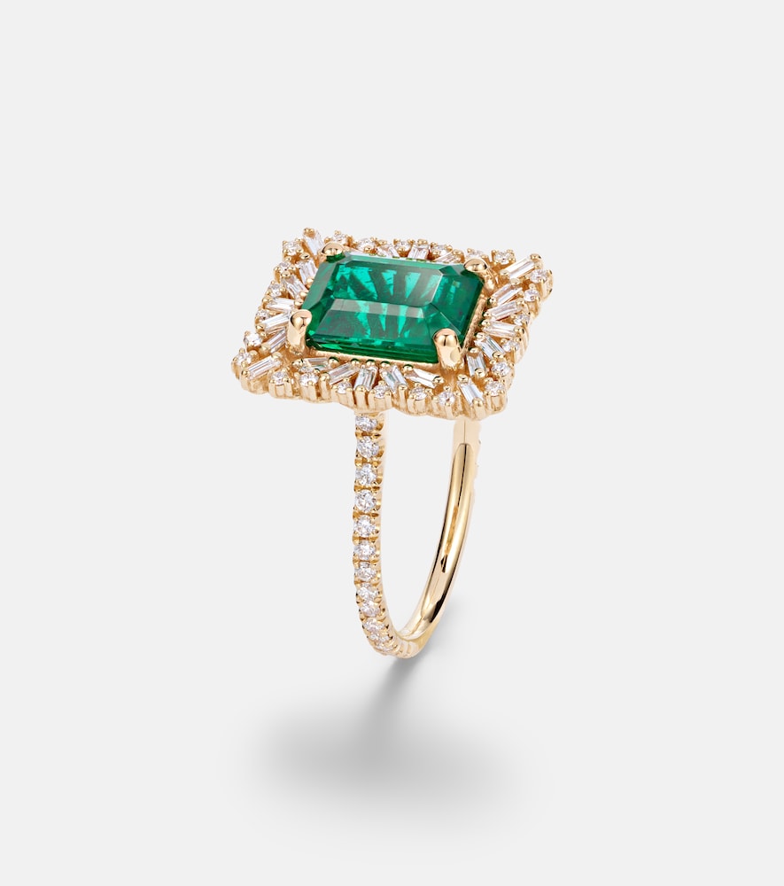  Suzanne Kalan Suzanne Kalan Ring Aus 18kt Gelbgold Mit Diamanten Und Smaragd 