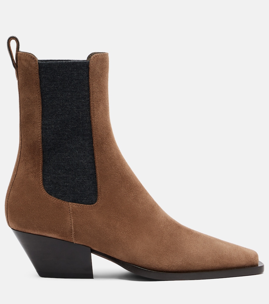  Brunello Cucinelli Brunello Cucinelli Monili Suede Chelsea Boots 