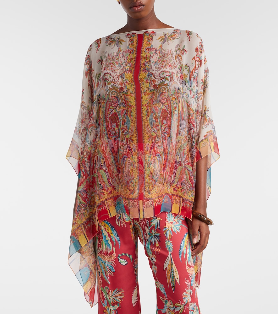  Etro Etro Printed Silk Cape 