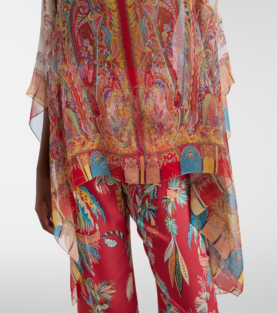 Printed Silk Cape