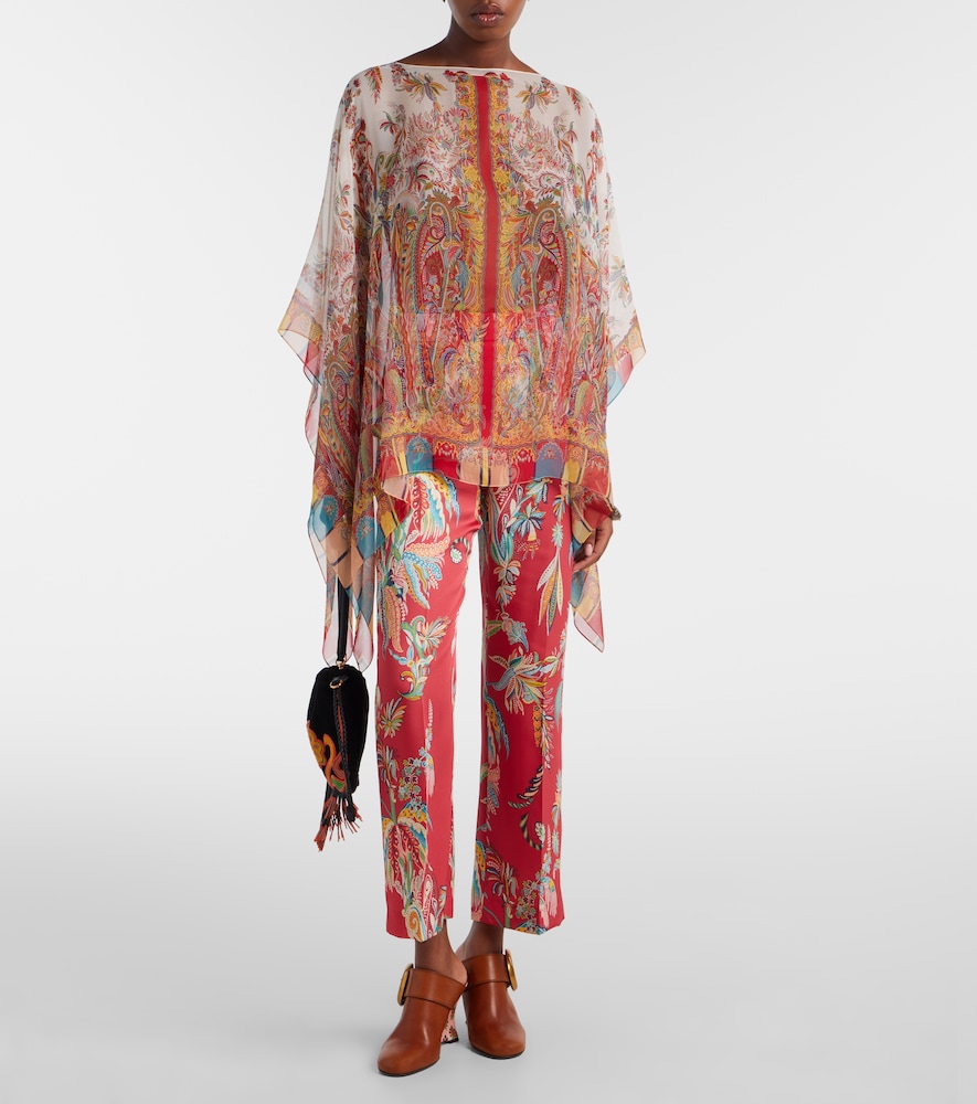 Printed Silk Cape